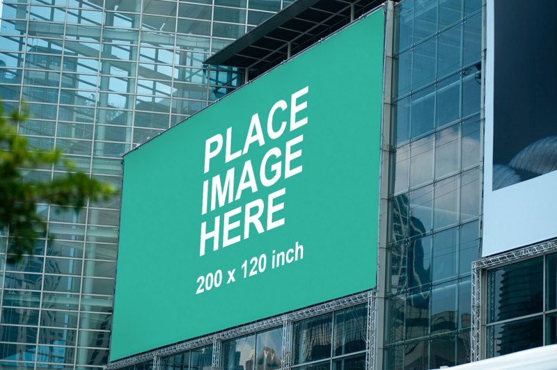 Huge billboard on building