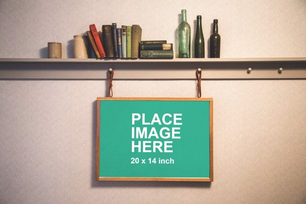 Frame hanging on wall