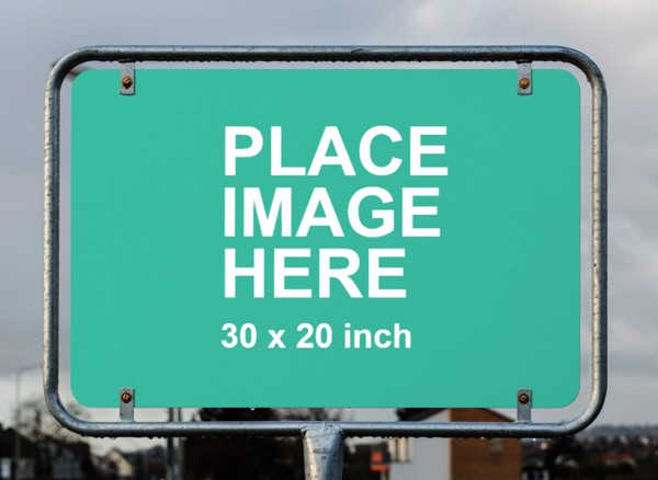 Close up street sign