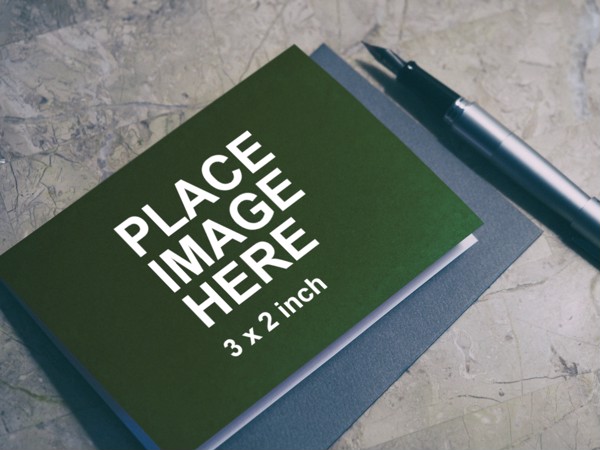 Close up business card