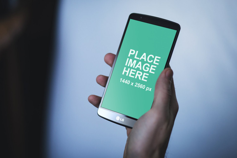 LG Android phone mockup