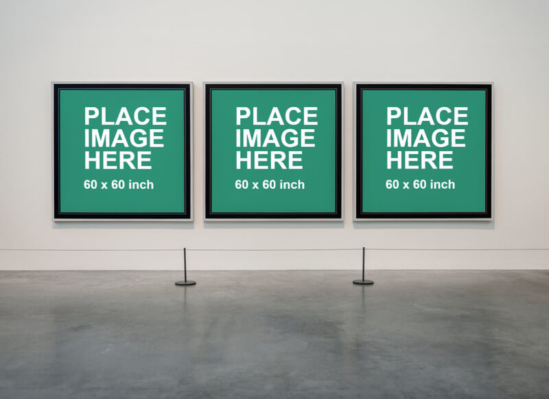 3 large art frames