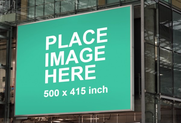 Huge billboard hanging outside