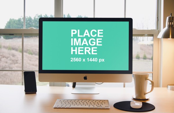 iMac in home office