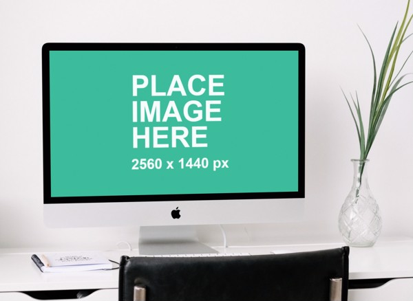 iMac in home office
