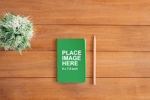 Book cover in top view