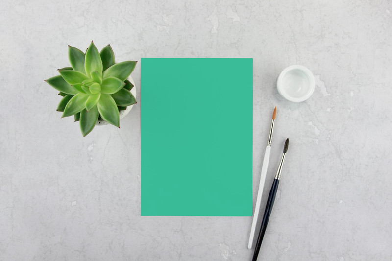 A4 paper on marble table