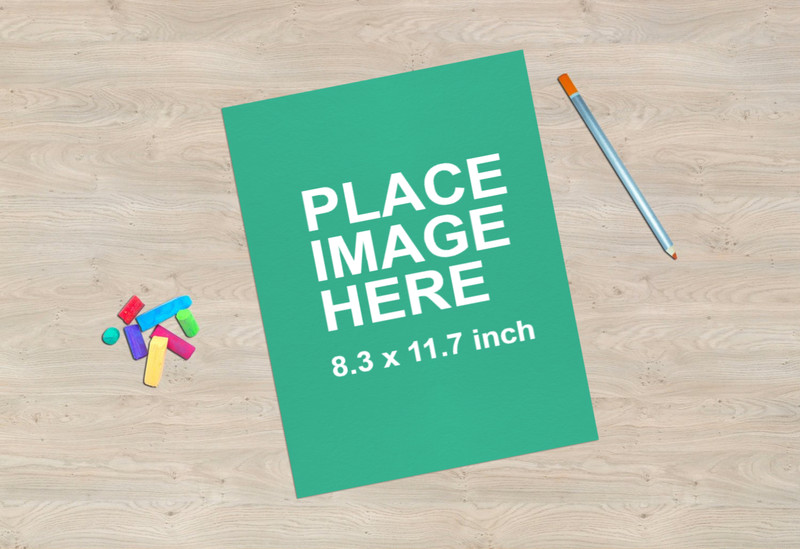A4 paper on wooden desk