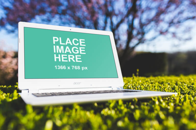 Acer Chromebook outdoors