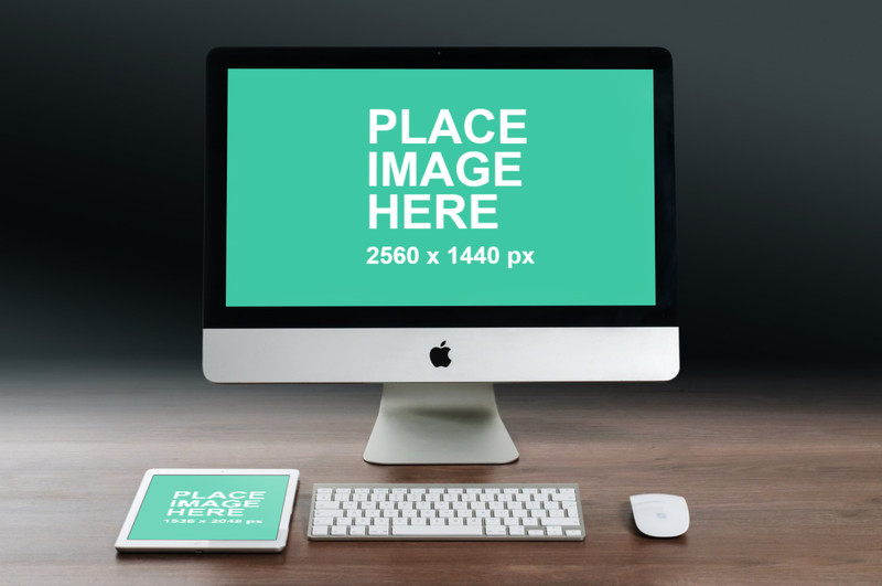 iMac and iPad on desk