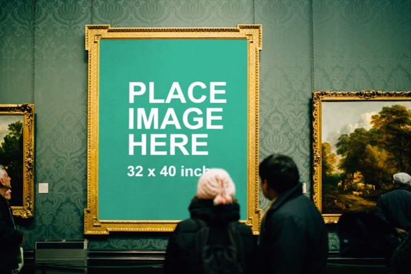 Large art frame mockup