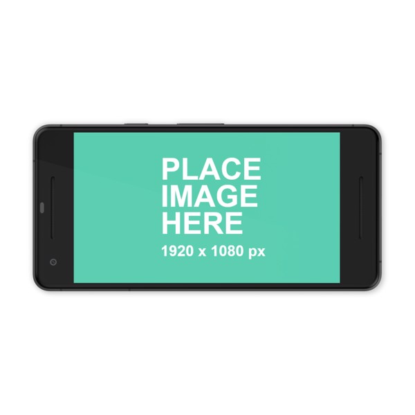 Black Google Pixel 2 in landscape