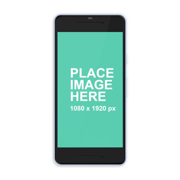 Blue Google Pixel 2 mockup