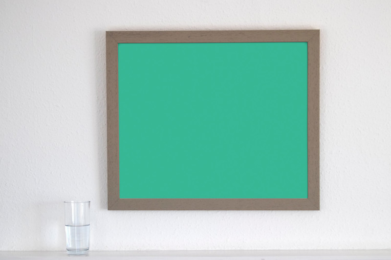 Brown frame on wall