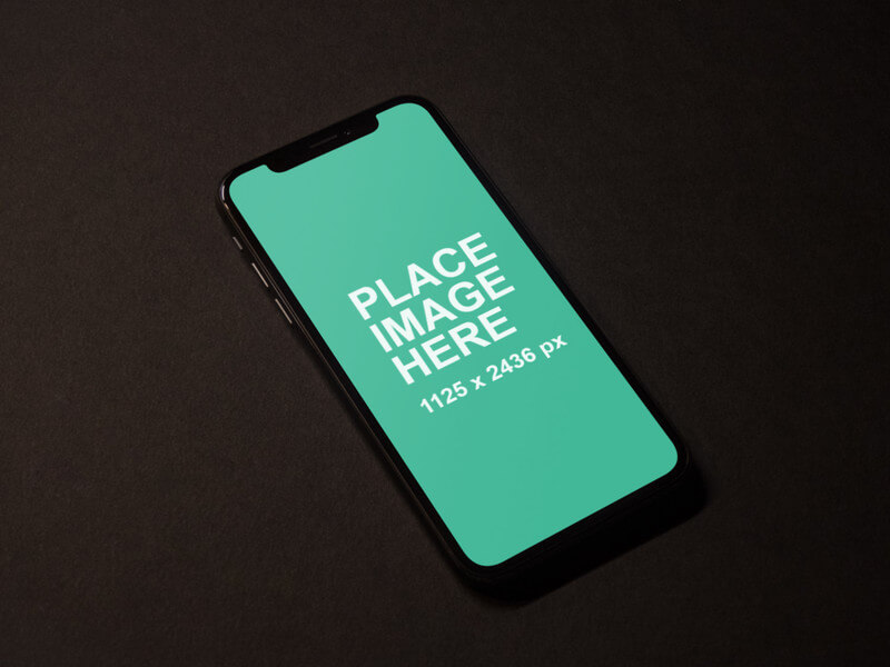 Closeup of iPhone X