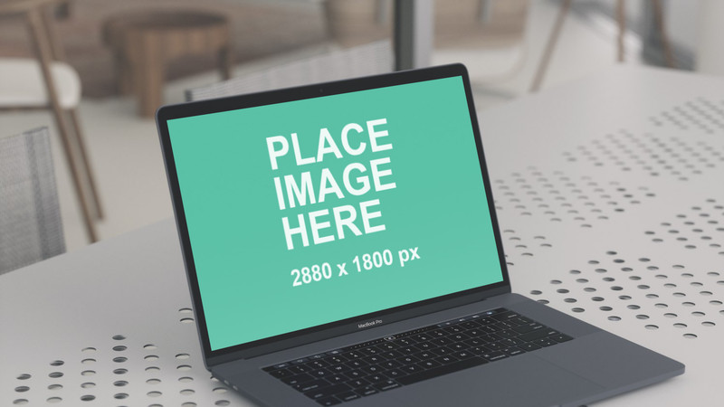 Closeup of MacBook Pro
