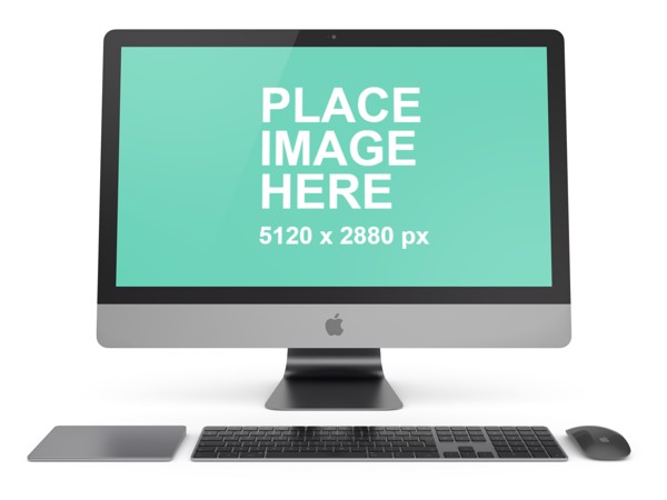 Front view 5K iMac mockup