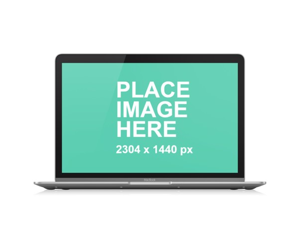 Front view Space Gray MacBook mockup