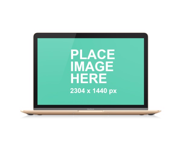Front view Gold MacBook