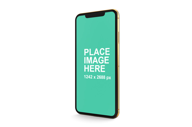 Gold iPhone XS Max left faced