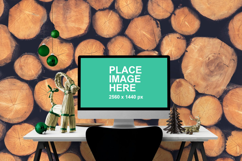iMac in Christmas settings
