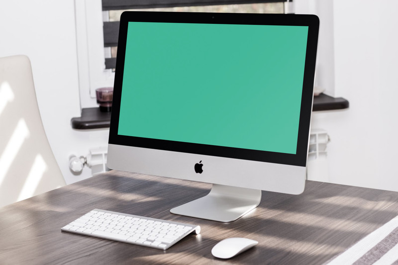 iMac on table