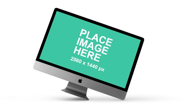 iMac tilted right