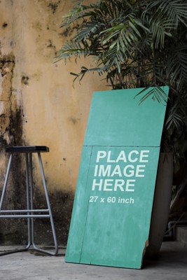 Restaurant sign mockup