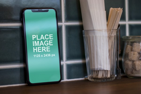 Closeup iPhone mockup