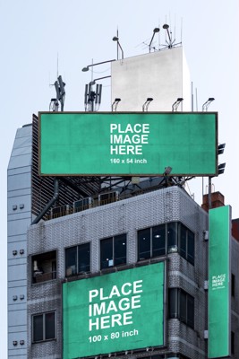 3 large billboards