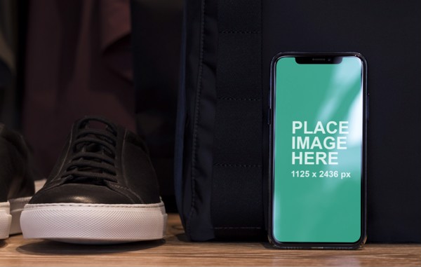 Close up iPhone X mockup