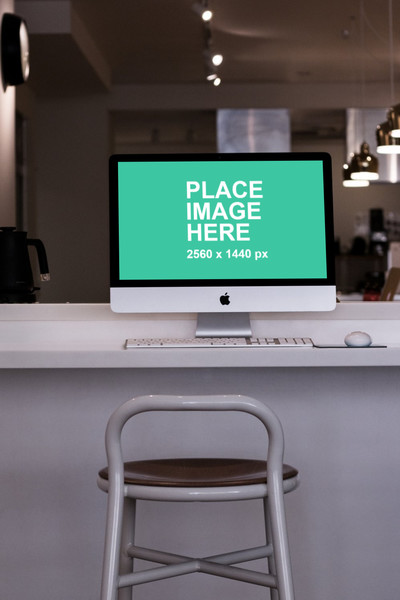 27 inch iMac on table