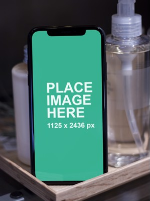 Close up iPhone X mockup