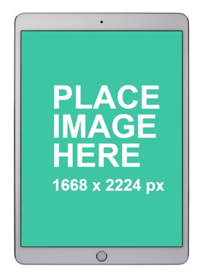 Front view mockup of iPad Pro