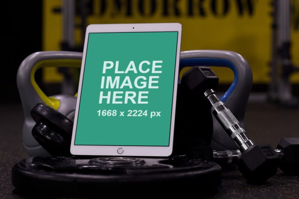 iPad Pro in gym