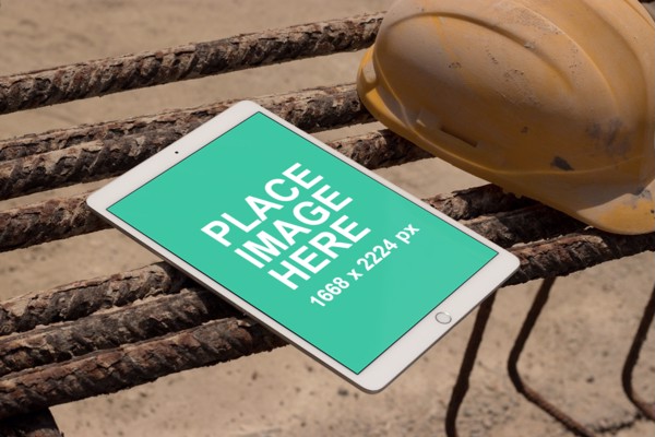 iPad Pro on construction site