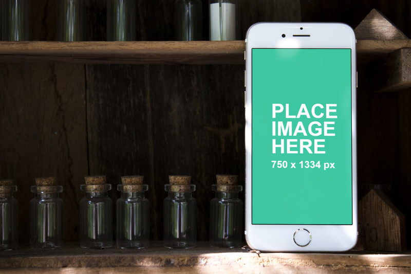 Closeup iPhone 6S in shelf