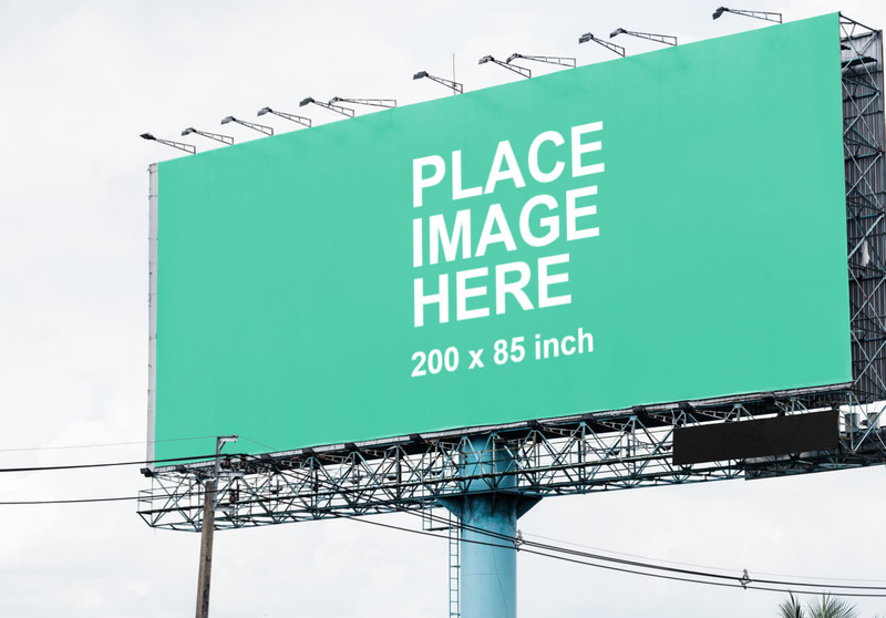 Large billboard outside