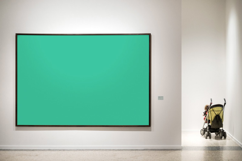 Large picture frame in gallery