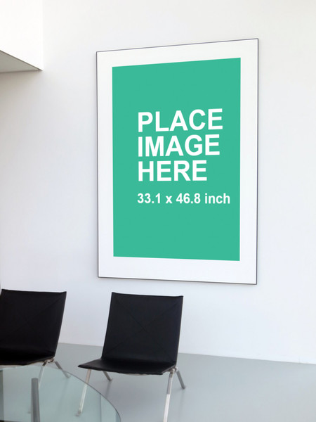 Large picture frame on wall