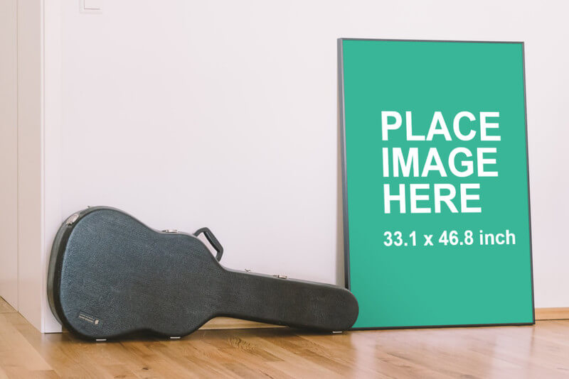 Large poster frame and guitar case