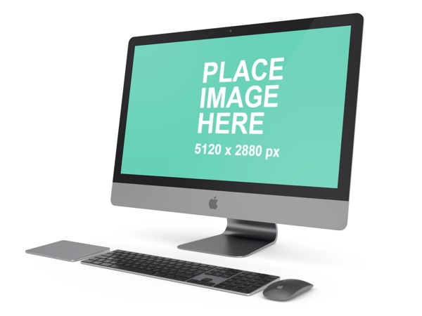 Left faced 5K iMac