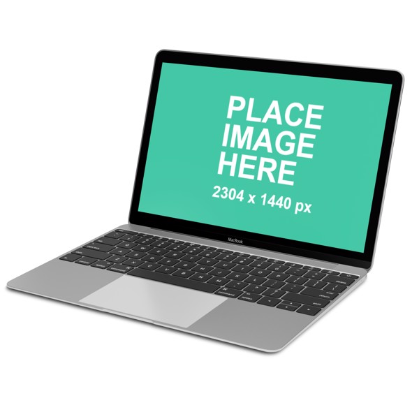 Left faced Silver Macbook