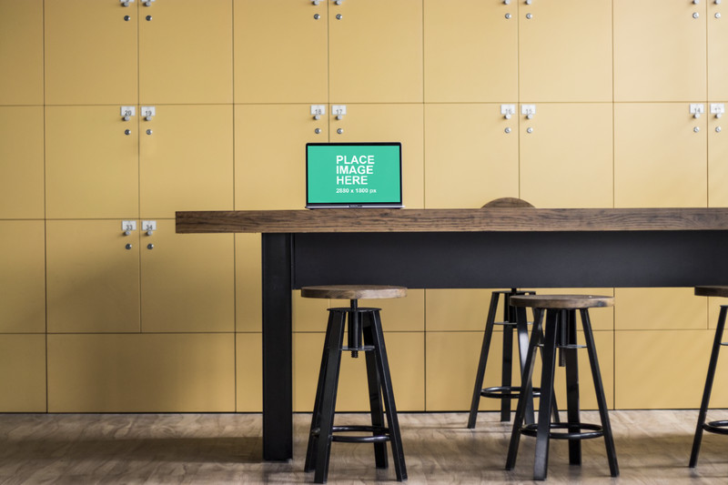 Locker room mockup
