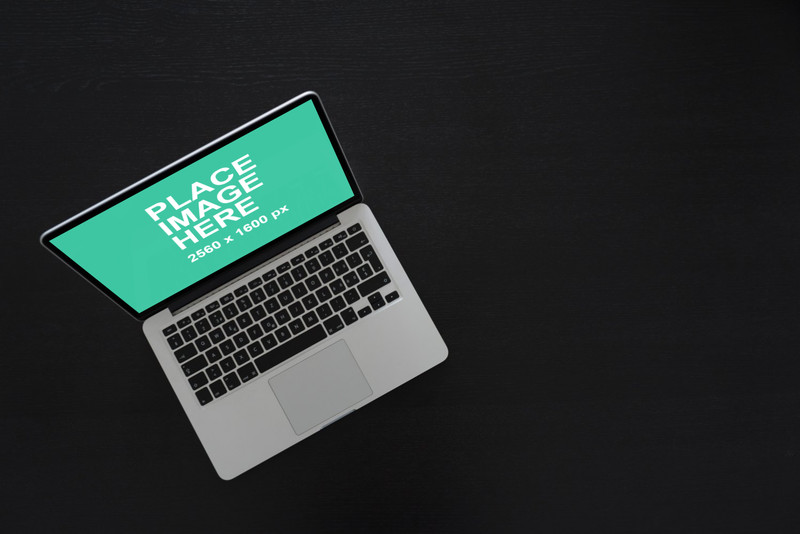 Topview of MacBook Pro