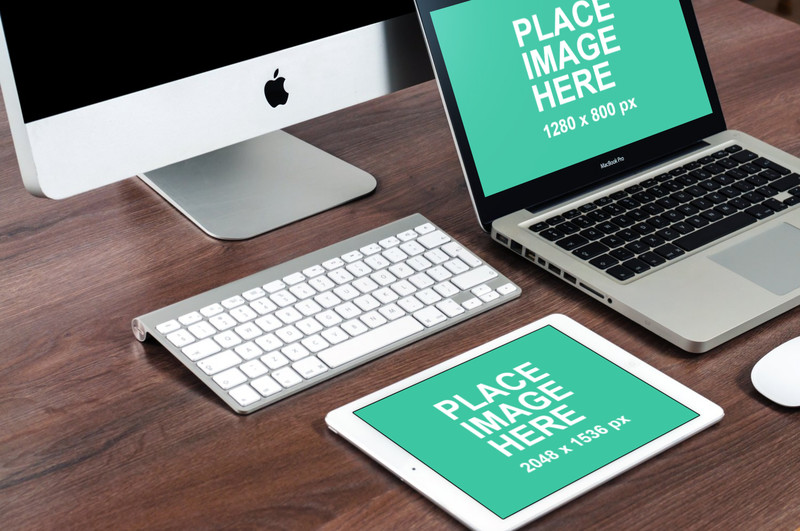 Macbook iMac and iPad