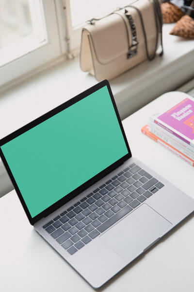MacBook Pro on small table