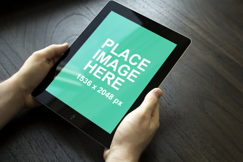 Man holding iPad