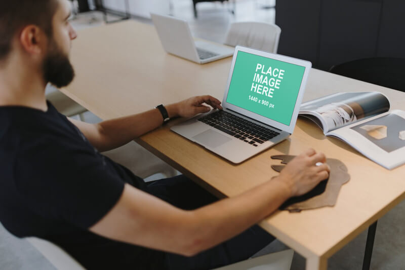 Man on MacBook Air