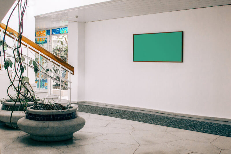 Picture frame in foyer